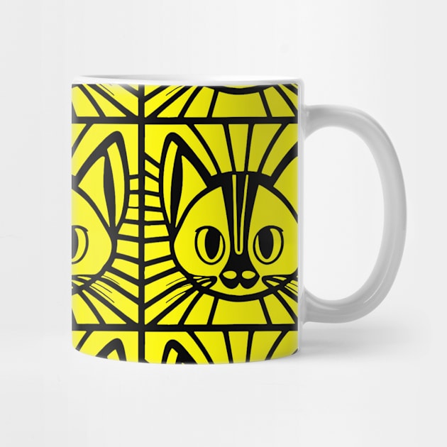 Yellow cat pattern by Upper East Side